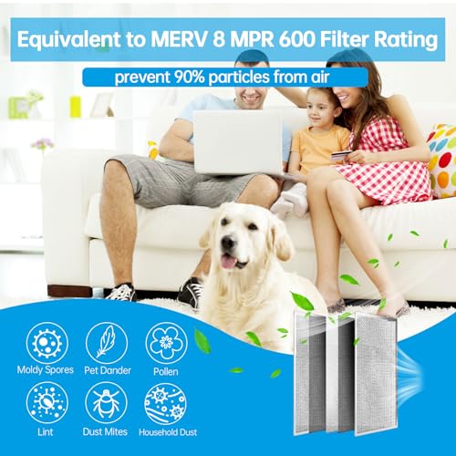 Image of UBeesize 24x24x1 Reusable Electrostatic Air Filter HVAC AC Furnace Filter,MERV 8,Washable,Lasts a Lifetime,Permanent Air Filter,Breathe Fresher,Home And Office(Actual Size:23.39x23.39x0.82Inch)