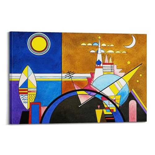Toile abstraite Kandinsky La Grande Porte de Kiev tableau decoration 60x90