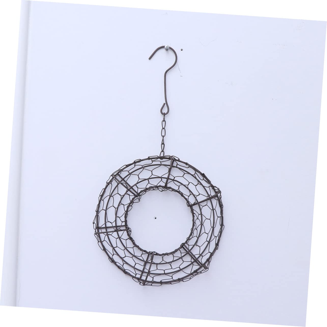 Happyyami Round Flower Loop Hanger Iron Plant Hanger for Home Enhance Your Store Garden