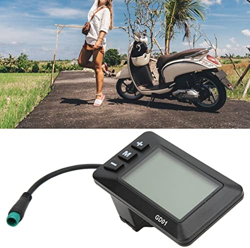 Miniatura 7 de Ordenador, 5 Pin impermeable enchufe velocímetro y odómetro con retroiluminación pantalla en tiempo real velocidad 5 engranajes control pantalla LCD