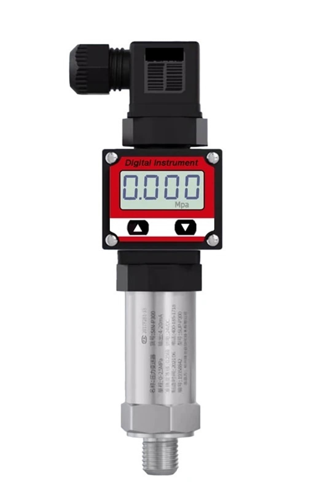 Transmisor de presión con pantalla LCD, salida RS485 4-20 mA, 0-5 V, 10, for agua, gas y aceite. Sensor Transductor vacío negativo Alta precisión(M20*1.5,0～6MPA)
