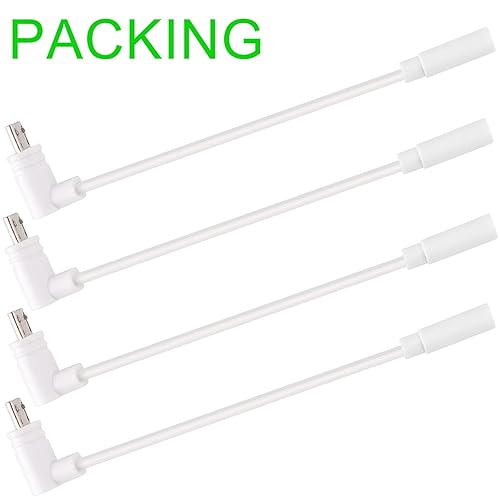 Miniatura 6 de Uogw Paquete de 4 cables de extensión micro USB de 90 compatibles con Wyze Cam Pan v3 y Wyze Cam v3 Pro, cable extensor macho a hembra de 5 pulgadas