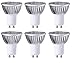 MODOAO 3W GU10 LED Bulbs, Dimmable Spot Light Bulb,Recessed Lighting,110 Volts 30 Degree Beam Angle, 30W Halogen Bulbs Equivalent,300LM,6000K Cool White 6 Pack