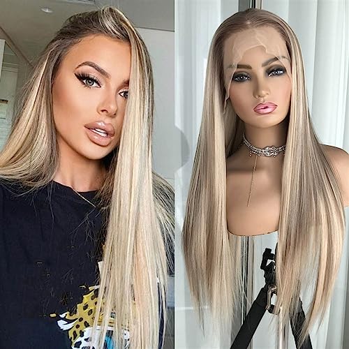Perruque dentelle frontale 13x4 pour changer de look en soirée avec un style lisse méché