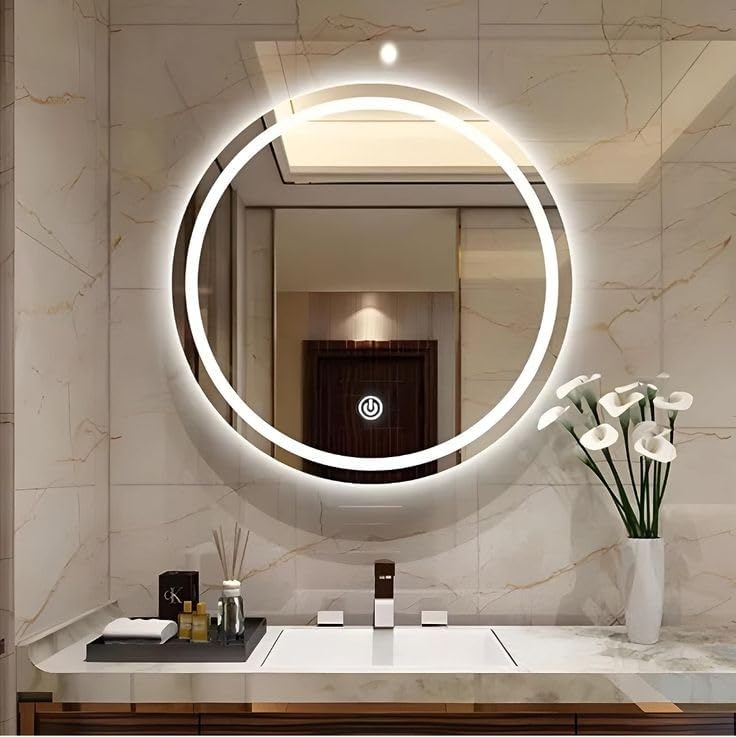 Buy MIRROR WORLD Round led and Wall Mirror Design Stylish and Modern