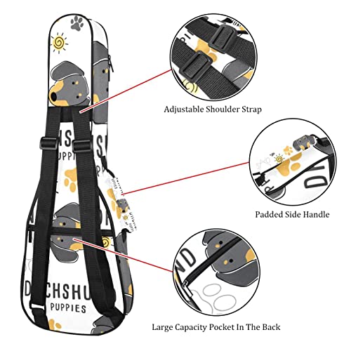 Housse pour ukulélé Teckel Patte de chien Chiot Motif race de chien 10 mm Rembourrage en éponge 53,3 cm Sac de transport… - Les Beatles, Paul McCartney, John Lennon, RIngo Starr, George Harrison Housse pour ukulélé Teckel Patte de chien Chiot Motif race de chien 10 mm Rembourrage en éponge 53,3 cm Sac de transport… – Image 4