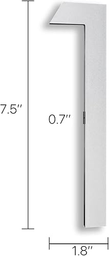 Miniatura 5 de Números de casa modernos de 8 pulgadas, números de dirección para casas, números de casa flotantes de metal plateado grande para montaje flotante