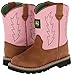 John Deere 1185 Western Boot (Toddler),Tan/Pink,6 M US Toddler