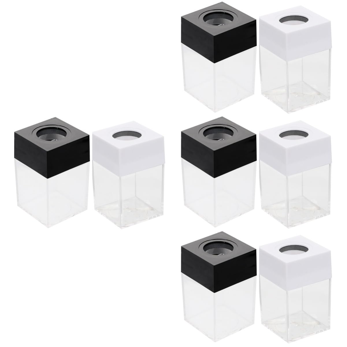 Operitacx 8piezas Soporte De Clips Magnéticos Forma De Cubo Organizador De Papelería Pastel Almacenamiento Para Clips De Papel y Accesorios De Oficina