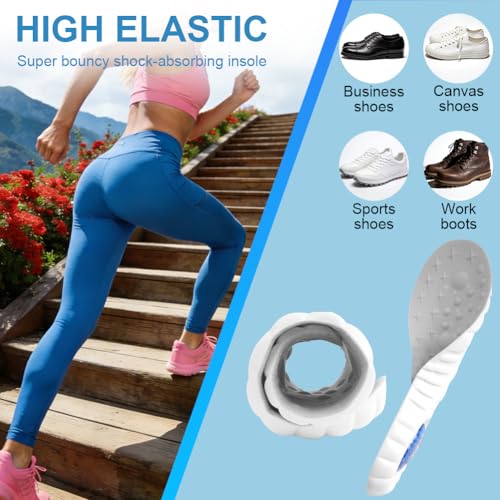 DiULi Orthopädische Einlegesohlen für Damen Herren mit Arch Support, Stoßdämpfende Einlegesohlen Sport Einlagen für Sport und Alltag, Atmungsaktive, Anti-Ermüdung (EU 39-40)