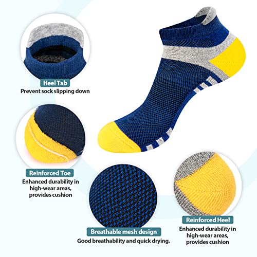 Niofind Sokken Heren 43-46/37-42, 6 Paar Enkelsokken Heren dames, Korte Sportsokken, Ademend Sokken Katoen voor Hardlopen, Sport, Wandelen, Werken… - Afbeelding 3