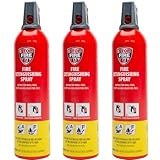 XENOTEC PREMIUM Feuerlöschspray – 3er Set - 750ml – Stopfire – Autofeuerlöscher – REINOLDMAX – wiederverwendbar – geeignet für Fettbrände – 3 x 750g