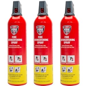 XENOTEC PREMIUM Feuerlöschspray – 3er Set - 750ml – Stopfire – Autofeuerlöscher – REINOLDMAX – wiederverwendbar – geeignet für Fettbrände – 3 x 750g