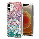 Soporte de carga inalámbrica YEALLY Funda para iPhone 12 Carcasa Tapa IMD Ultradelgada, Marco Duro + TPU Suave, Resistente a Los Arañazos y Protección de Pantalla, Funda de Carga Inalámbrica para iPhone 12, a2