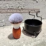 Shaving Brush Set for Men, 3pcs Shaving Set Includes Shaving Brush Shaving Bowl and Brush Stand - Image 5