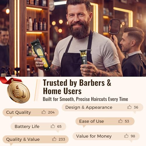 Image of Ufree Hair Clippers for Men, Clippers and Trimmers Set, Cordless Barber Clippers, Grooming Kit, Gifts for Men