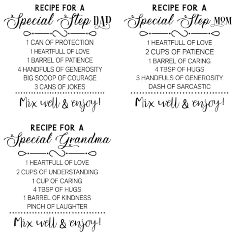 Family Recipe Iron Transfer Patch Heat Transfer Sticker Vinyl Design Iron Applique T-Shirt Clothing DIY Craft Applique Clothing Decoration (P3)