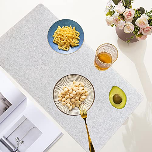 Image of DAWNTREES Felt Desk Pad,Large Keyboard Mat,Wool Desk Mat,Extra Large Felt Mouse Pad for Computers,Laptops, Offices and Homes. (Light Gray)