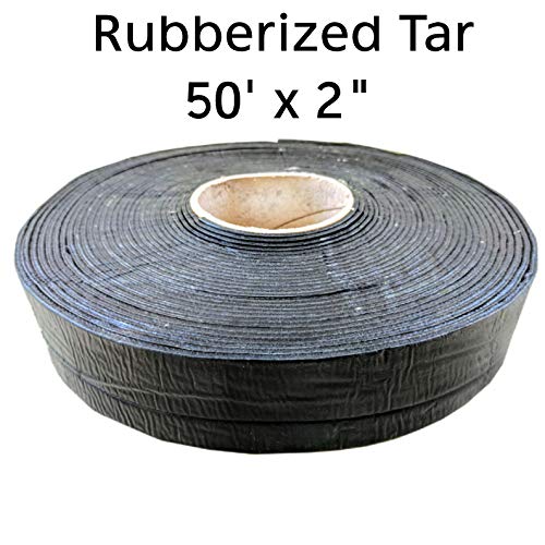 Asphalt Crack Filler Tape For Tarmac Parking Lot And Driveway Rubberized Crack Repair 2" Width 50' Length Heavy Duty 3Mm Thick #TOP3