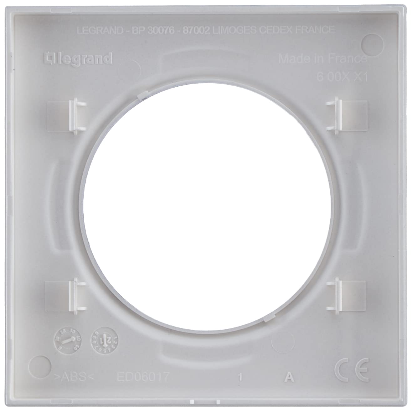 Plaque dooxie Carrée LEGRAND 1 Poste Aluminium Mat