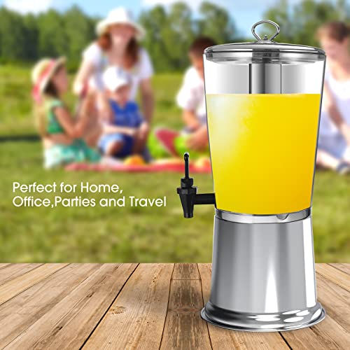 Vorchef Drink Dispensers For Parties, Stainless Steel Beverage Dispenser Tea Dispenser Water Dispenser 2.11-Gallons 8 Liters With Ice Container, Pure-Steel Spigot #TOP7