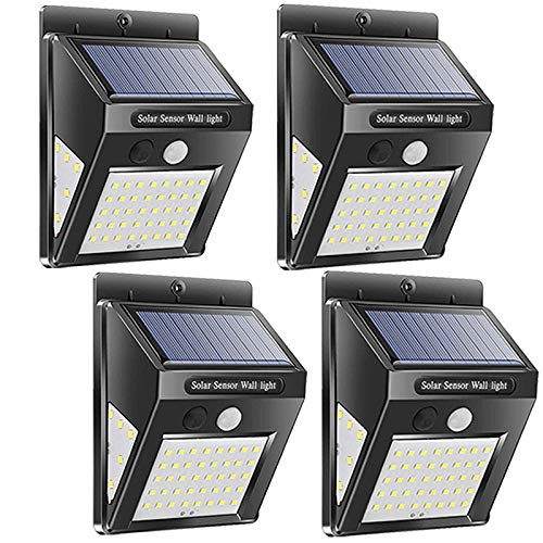 MoYoYo Solar Lights Outdoor, Wireless 20 LED Motion Sensor Solar Lights with Wide Lighting Area, Easy Install Waterproof Security Lights for Front Door, Back Yard, Driveway, Garage(2-Pack)