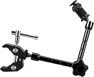 Sinvitron 11 Zoll Magic Arm + große Super Clamp Crab Zangen Clip für 15 mm DSLR Rig Schulterstativ Kamera an Monitor LED-L...