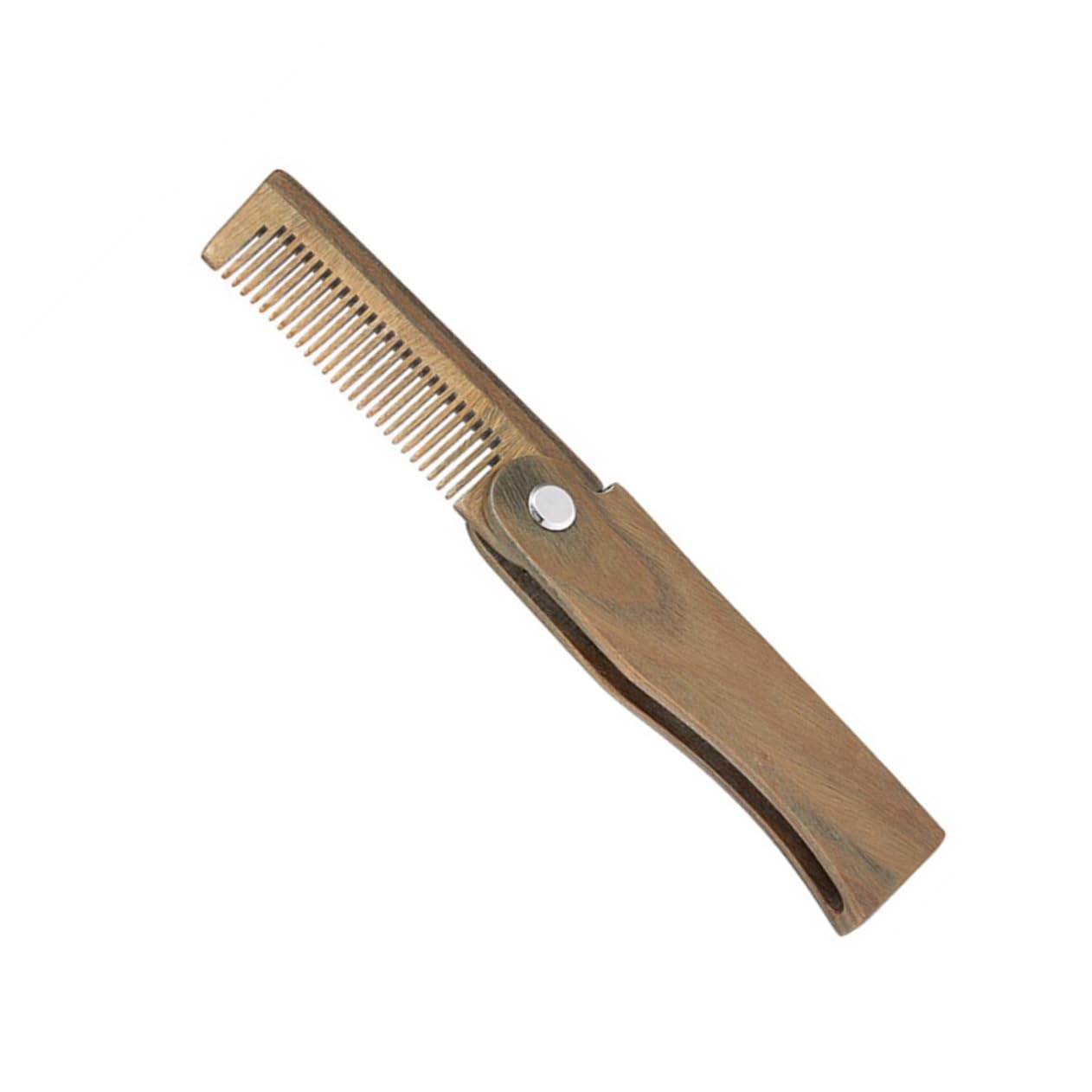 Mikinona Portable Beard Comb Styling Tool Wooden Mens Beard Brush Care Kit for Black Men