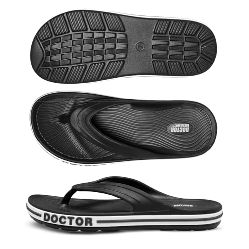 Image of DOCTOR EXTRA SOFT Men's Classic & Premium Casual Flip Flops with Soft Acupressure for Adult | Comfortable & LightWeight| Stylish & Anti-Skid |Waterproof Everyday Cushion Slippers for Gents /Boys D-553