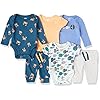 Amazon Essentials Unisex Babies’ Cotton Layette Outfit Sets, Pack of 6