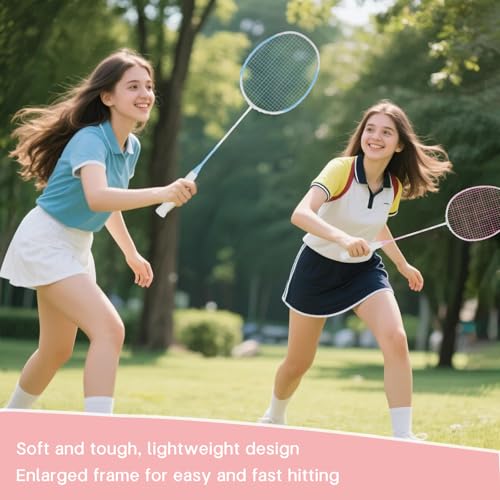 Raquettes de badminton légères pack de 2 raquettes d'entraînement en carbone - 5