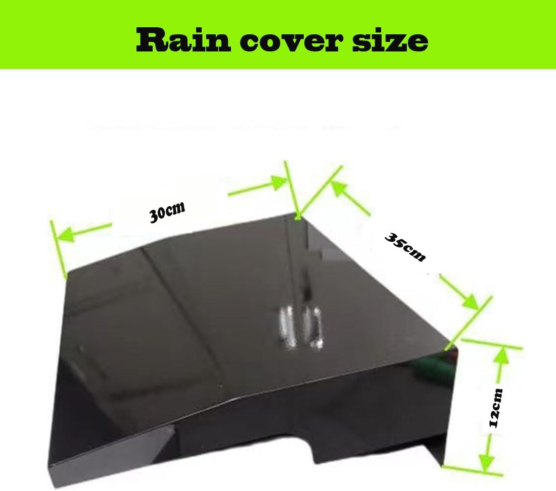 Electric Vehicle Charging Station Roof Accessories,13.8 * 11.8in Charging Post Roof,Weatherproof UV-Resistant Carbon Steel EV Charger Protective Cover.for Outdoor Charging Stations(Black)