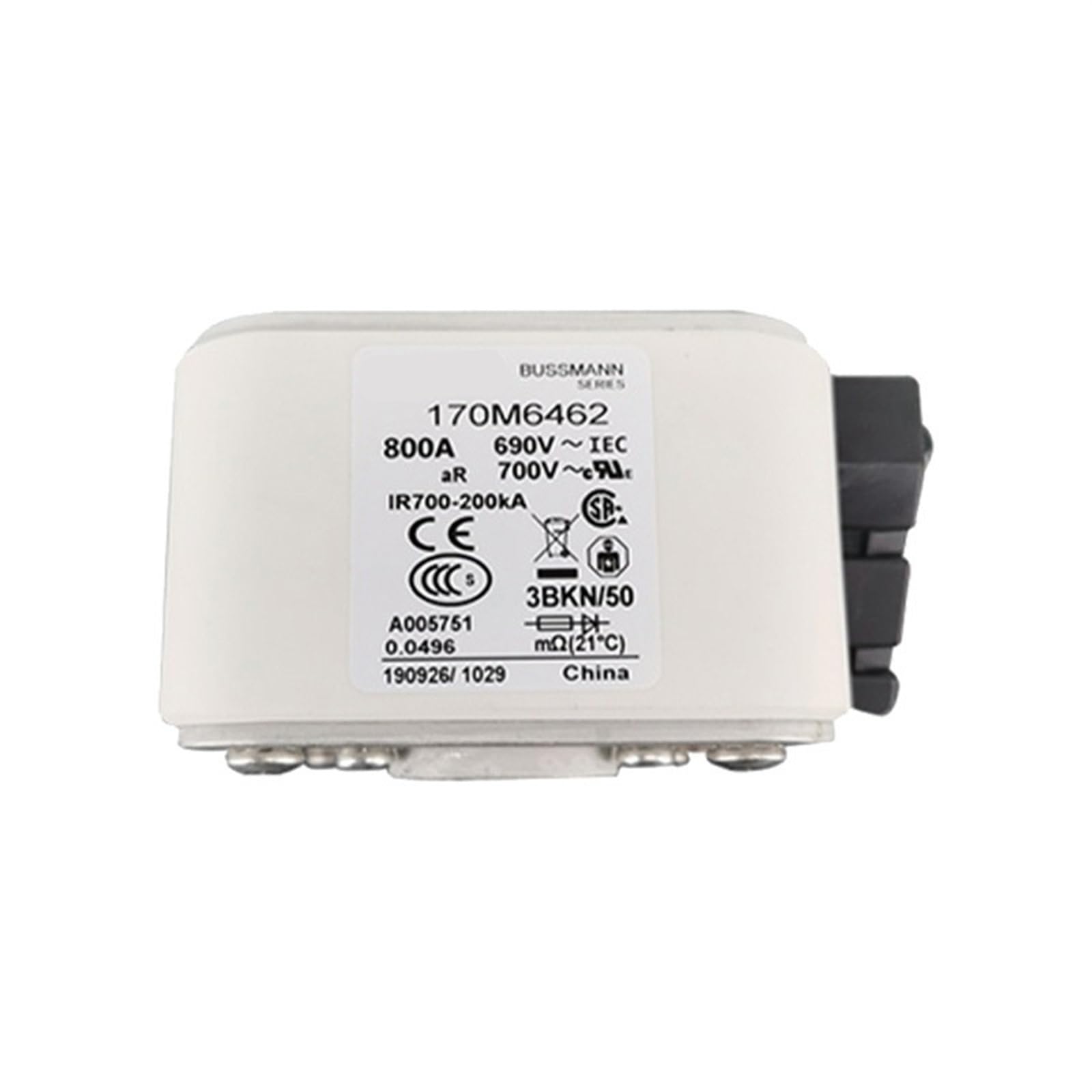 Fusible 170M6463 évite les pannes de surtension industrielle