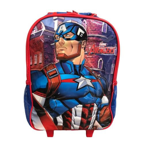 Mochila Escolar De Rodinhas Capitão América Meninos Luxcel