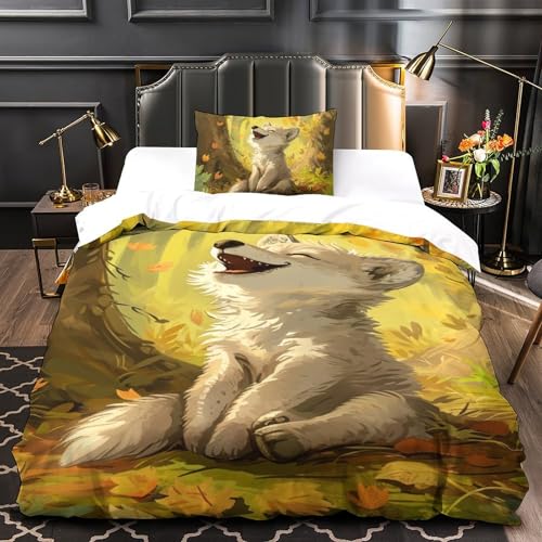 Housse de couette Corgi fermeture éclair pour lit enfant anti-glisse - 4