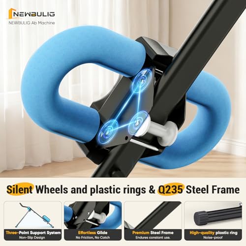 Image of NEWBULIG Ab Machine, Abs Workout Equipment for Home Gym, Adjustable Ab Trainer Machine for Stomach Workout, Foldable Abdominal Trainer