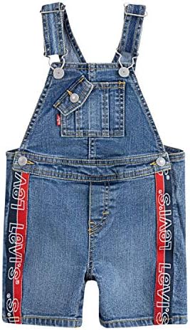 Levi's Baby Boy's Denim Overall, Hometown Blue/Logo, 12 Months