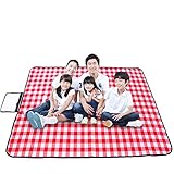 losolese Manta Picnic 300x150cm Impermeable Anti-Arena,XXL Grande Plegable Manta para Picnic Playa, Familia BBQ,Verano Outdoor Camping(Rojo)