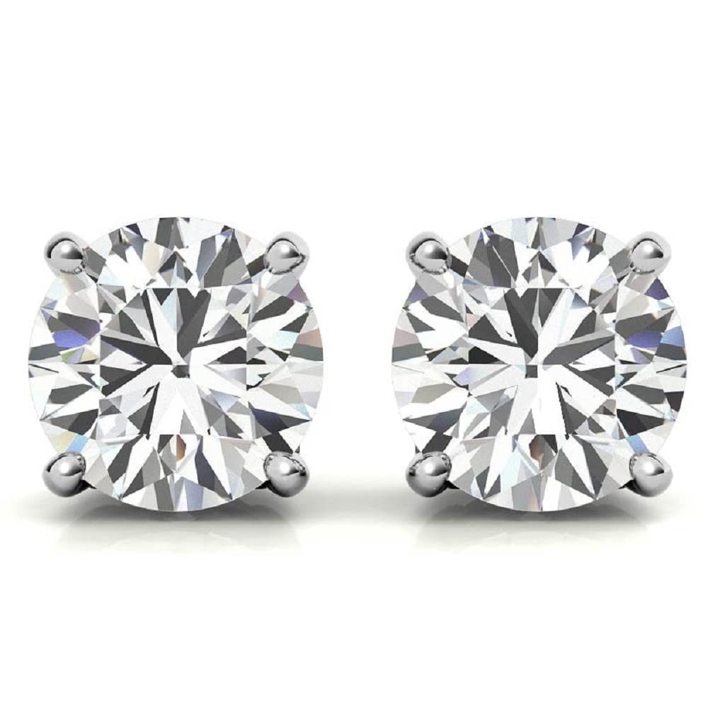10K/14K/18K Solid White Gold Earring