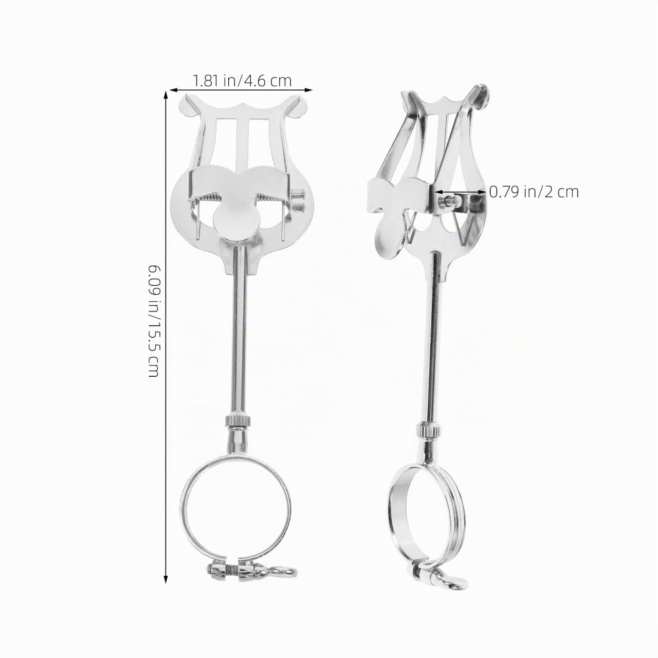 iplusmile Atril para partituras de clarinete portátil de hierro resistente plateado ligero y práctico soporte musical para bandas y orquestas