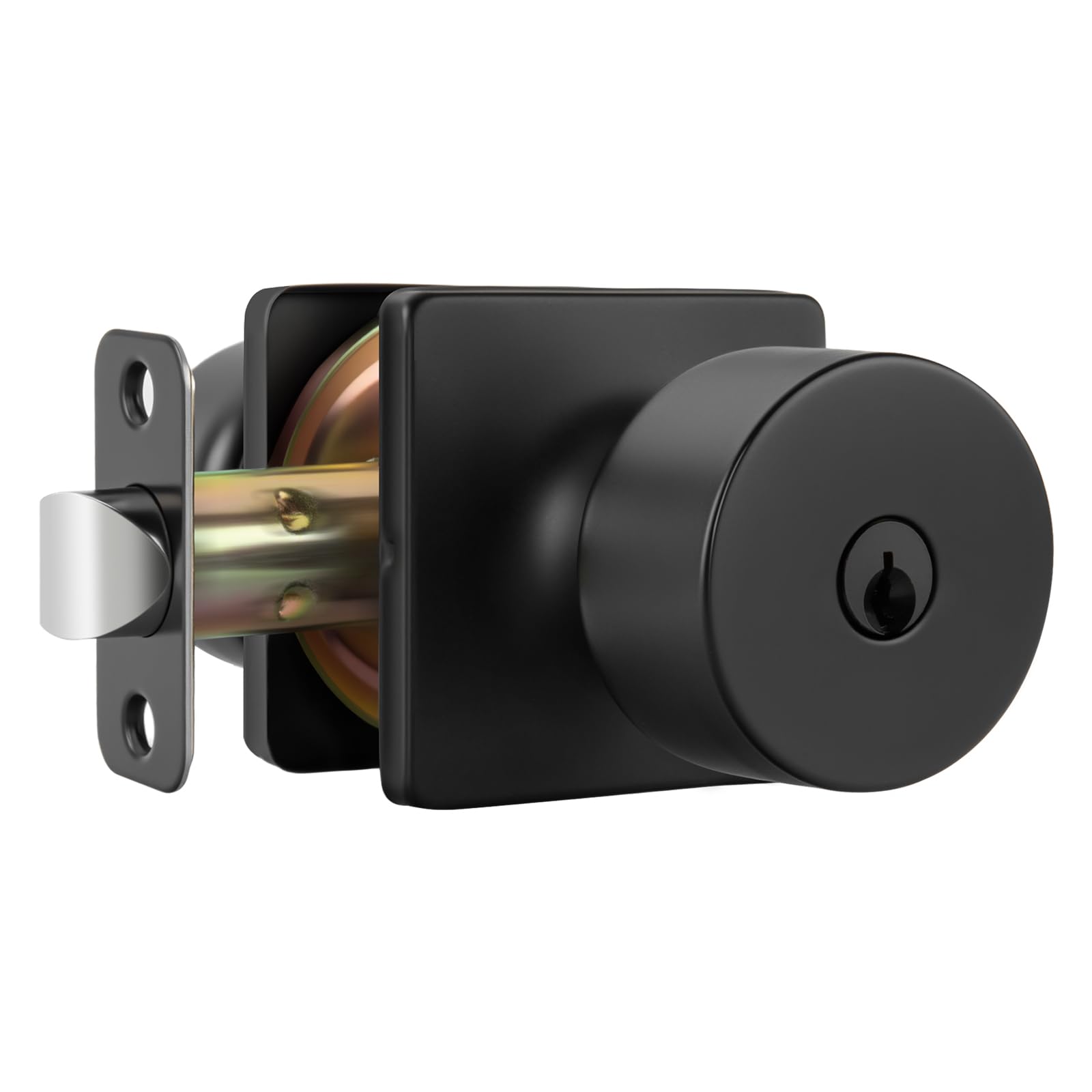 Matte Black Door Knobs - 6 Pack for Privacy -27