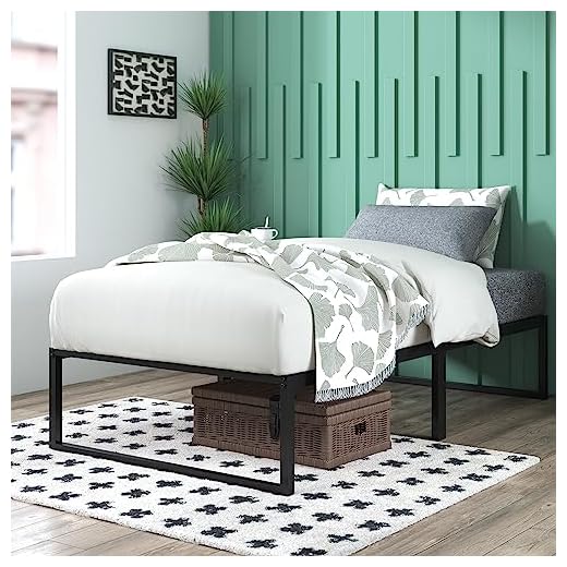 ZINUS Lorelai 14 Inch Metal Platform Bed Frame / Mattress Foundation with Steel Slat Support / No Box Spring Needed / Easy Assembly, Twin