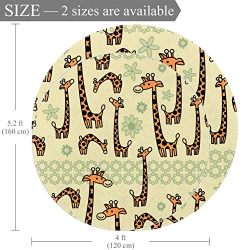 Tapis girafe antidérapant et doux en polyester pour salon - 3