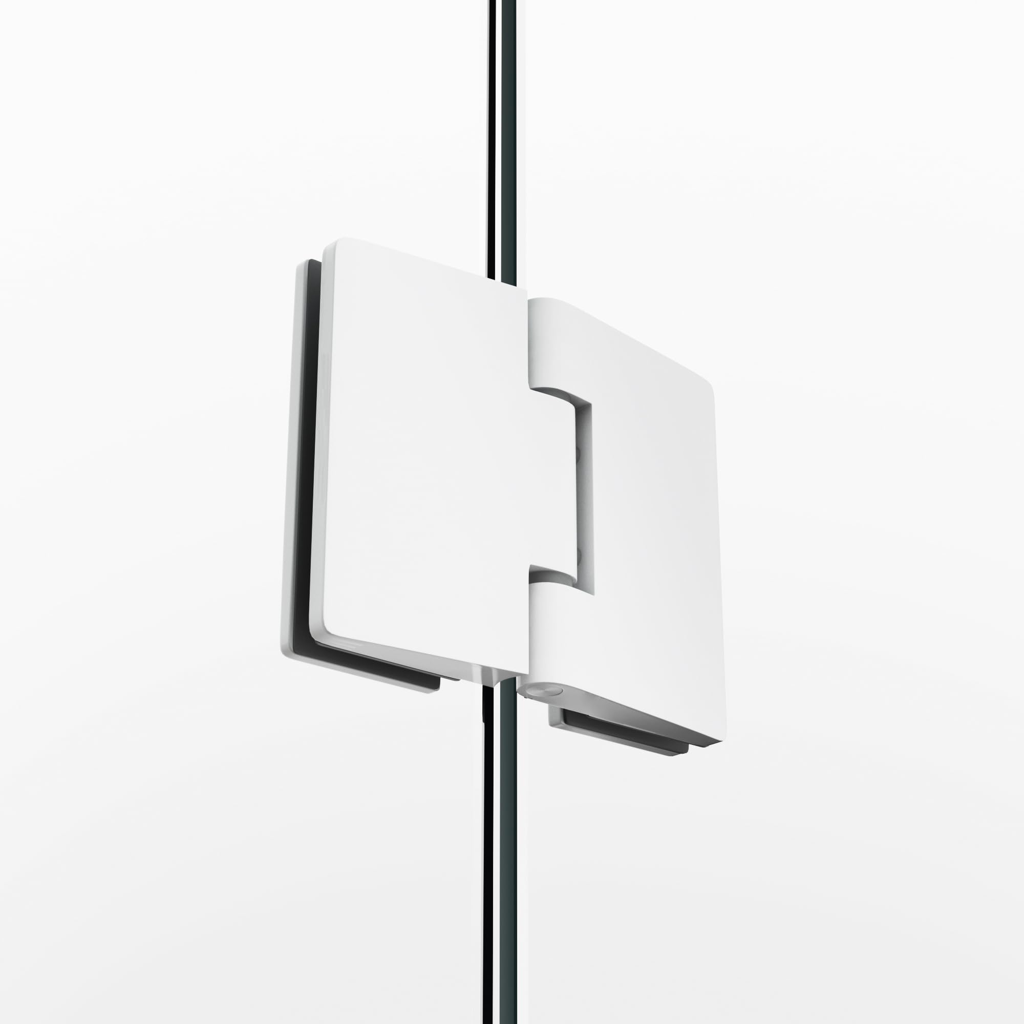 GME - Mampara Ducha Frontal 2 Puertas Fijas + 2 Correderas 195cm Blanca | Mampara de Cristal con Perfilería de Aluminio y 195cm de Altura | Cristal Templado 6mm Antical Y Cierre Magnético