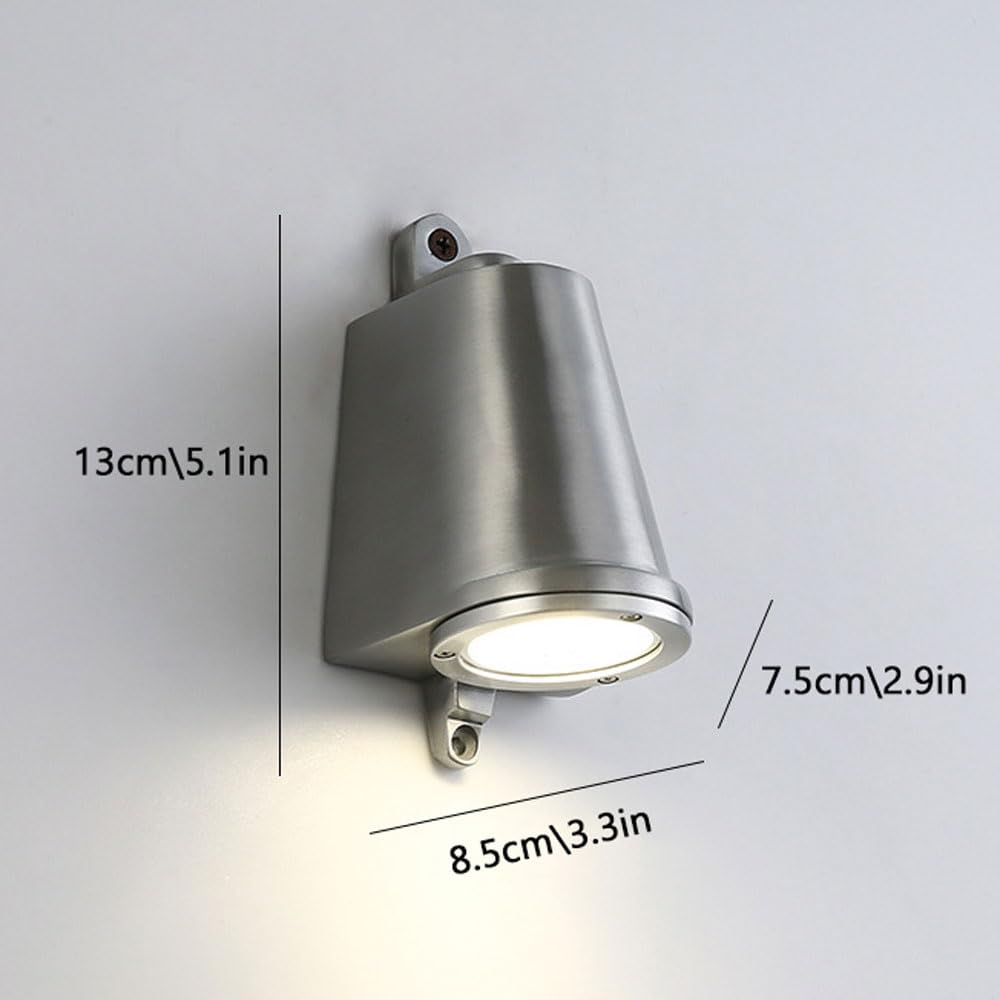 1-pak Zewnętrzny kinkiet wewnętrzny, 5 W 3000 K/4000 K do wyboru, zewnętrzny wodoodporny kinkiet ścienny IP54, antykorozyjna lampa LED do montażu na ścianie Oprawy oświetleniowe do ogrodu