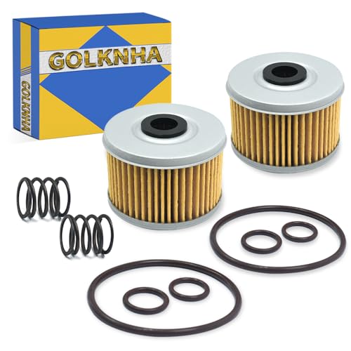 Image of Oil Filter Kit Compatible with Honda FourTrax 300 TRX300 TRX300FW TRX300EX TRX400EX Rancher 350 Foreman 400 450 500 520 Racher 420 Pioneer 500 520 TRX400FW TRX420 500 520 (Pack of 2)
