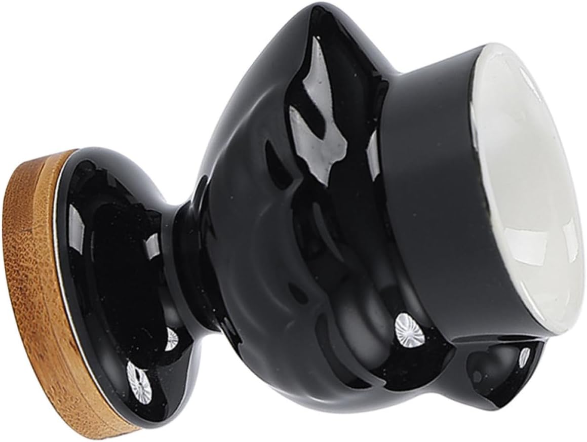 Ceramic Chick Egg Cup Holder Stand for Dining Black