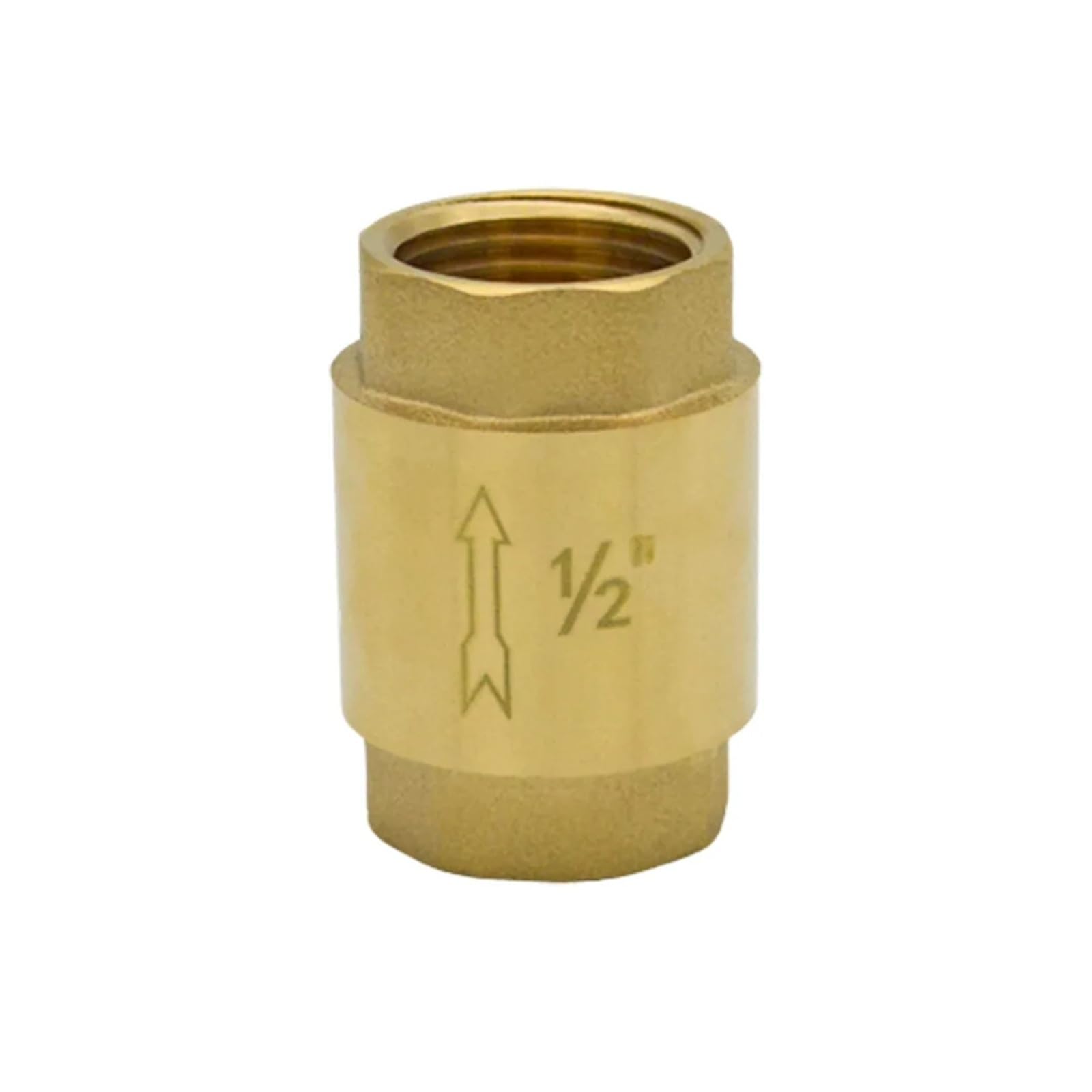 Valvola di ritegno a molla in linea in ottone 1/2" 3/4" Filettatura femmina Controllo del riflusso unidirezionale dell'acqua(DN80)