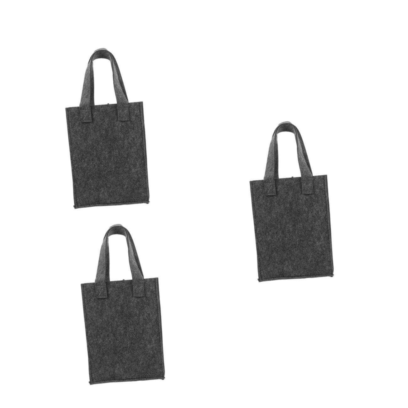 COLLBATH 3 Stück 2 Weinbeutel Isoliert Kleiner Filz Tragbar Groß Flaschentaschen Geschenkbeutel Für Wein Taschen Für Flaschenhalter Tragetasche Für Weinflaschen Grey Gefühlt