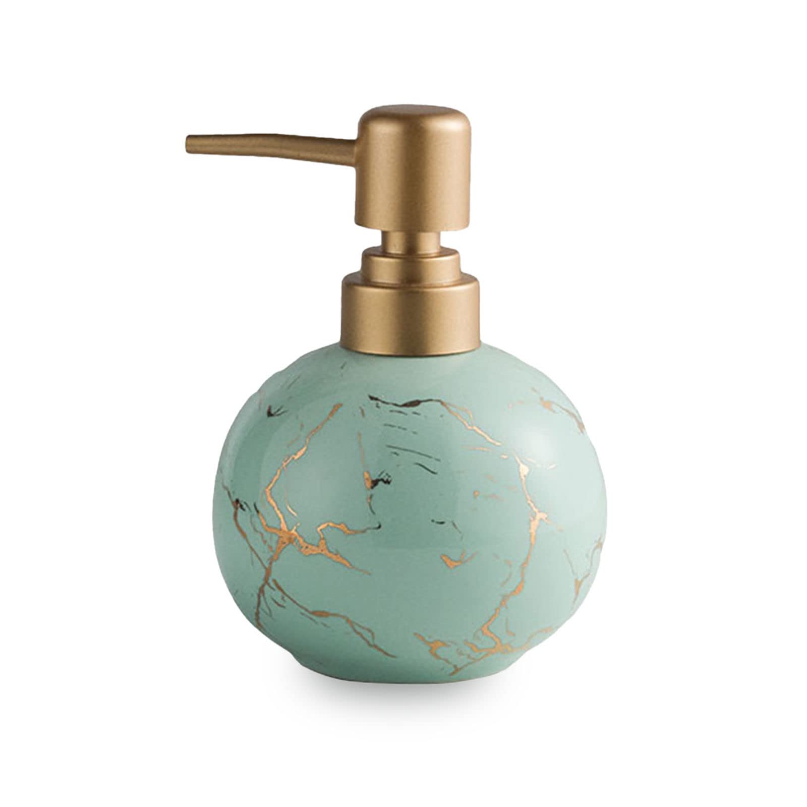 soap dispenser, Soap Dispenser,Marble Pattern Design With Pump, Refillable Lotion For Bathroom Vanity Countertop, Ceramic Shampoo Dispenser-gray-300ml/10.6oz